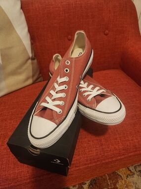 Converse Low Top Canvas Sneakers - Rust Red M11 BNWB